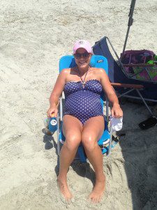 Me...last summer...rockin' the maternity suit....super pregnant