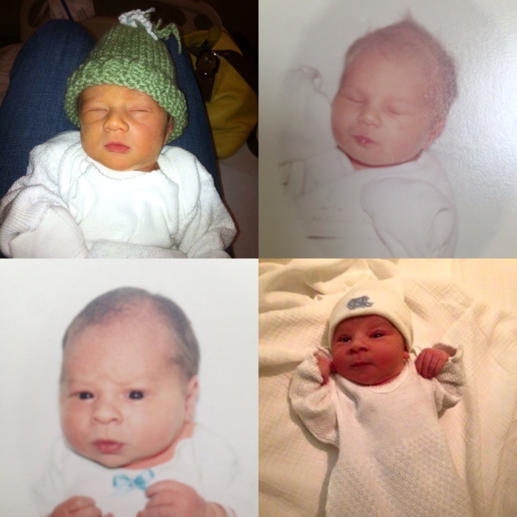 My son (Jackson)- top left, Me- top right, My husband (Paul)- bottom left, My daughter (Peyton Reid)- bottom right