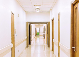 mental health resources teens: hallway of a care center