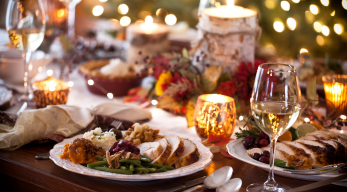 Dine out for thanksgiving: A photo of a table nicely set for a Thanksgiving dinner